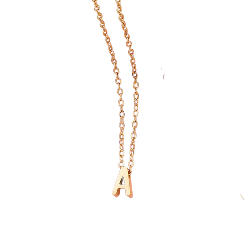 Minimalist Initial Necklace in Silver, or 18k Gold Plating - Dainty Monogram Necklace Perfect Gift for Mom, Best Friend, Birthday