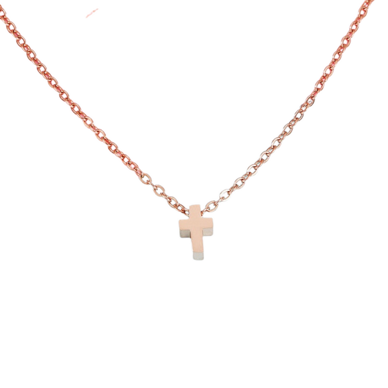 Dainty Cross Necklace - A Symbol of Faith and Love, Perfect Christian Jewelry Gift for Women and Girls, Stainless Steel and 18k Gold Plated
