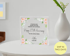 Personalized Acrylic Plaque 10x10cm Custom Picture Acrylic, Bible Verse, UV-Print, Anniversary Gift, Mother's Day Gift, Valentines Day Gifts