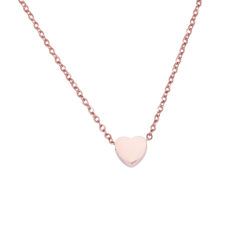 Personalized Initial Heart Necklace - Custom Mother's Day Gift - Dainty Minimalist Style - Initial Necklace
