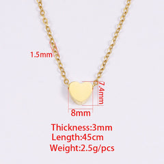 Personalized Initial Heart Necklace - Custom Mother's Day Gift - Dainty Minimalist Style - Initial Necklace