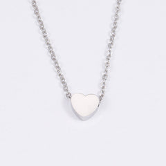 Personalized Initial Heart Necklace - Custom Mother's Day Gift - Dainty Minimalist Style - Initial Necklace