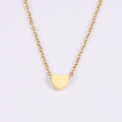 Personalized Initial Heart Necklace - Custom Mother's Day Gift - Dainty Minimalist Style - Initial Necklace