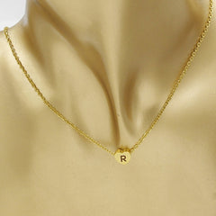 Personalized Initial Heart Necklace - Custom Mother's Day Gift - Dainty Minimalist Style - Initial Necklace