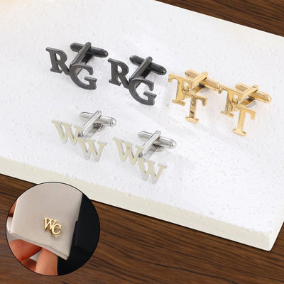 Personalized Name Cufflinks, Customized Cufflinks, Groom Wedding Cufflinks, Groomsmen gift, Initials Cufflinks, Stainless Steel Cufflinks
