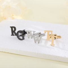 Personalized Name Cufflinks, Customized Cufflinks, Groom Wedding Cufflinks, Groomsmen gift, Initials Cufflinks, Stainless Steel Cufflinks