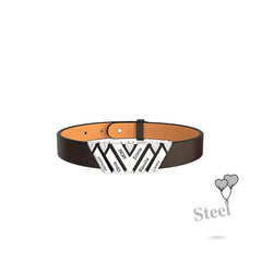 Personalized Family Names Leather Bracelet, Custom Mom Bracelet, Engraved Kids Name Jewelry, Gift for Dad, Adjustable Leather Band Bracelet