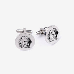 Custom Pet Portrait Cufflinks Personalized Dog or Cat Engraved Cuff Links, Memorial Gift for Pet Lovers,Men’s Wedding Accessory Gift for Him