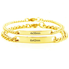Personalized Couple Bracelet, Engraved Name Bar Bracelet, Custom Couple Name Bracelets, Gifts For Husband, Wife, Boyfriend, Dad, Anniversary