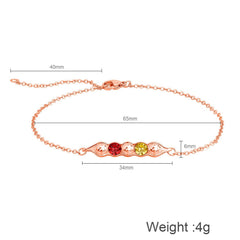 Personalized Birthstone Pea Pod Bracelet, Custom Family Jewelry, Mother’s Day Gift, Silver Gold Adjustable Bracelet