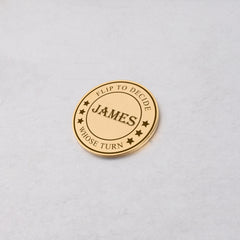 Personalized Decision Coin, Custom Flip Coin for Couples, Funny Gift for Boyfriend or Girlfriend, Engraved Coin Keepsake, Anniversary Gift