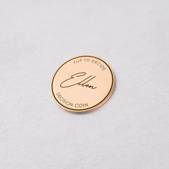 Personalized Decision Coin, Custom Flip Coin for Couples, Funny Gift for Boyfriend or Girlfriend, Engraved Coin Keepsake, Anniversary Gift