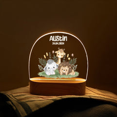 Baby Night Light, Cute Animal Night Light, Personalized Night Light, Custom Night Light, Baby Girl Gift, Animal Night Light, Gift For Kids