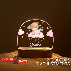 Baby Night Light, Cute Animal Night Light, Personalized Night Light, Custom Night Light, Baby Girl Gift, Animal Night Light, Gift For Kids