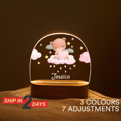 Baby Night Light, Cute Animal Night Light, Personalized Night Light, Custom Night Light, Baby Girl Gift, Animal Night Light, Gift For Kids
