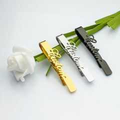 Personalized Cufflinks and Tie Clip Set, Custom Monogram Engraved Wedding Accessories, Groomsmen Gift for Him