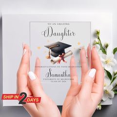 Personalized Graduation Gift for Daughter, Custom Acrylic Plaque with Name and University, Graduation Decoration for Her