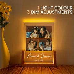 Personalized Night Lamp Photo Plaque, Custom Collage Picture 15x20cm Acrylic Stand, UV-Print, Mother's Day Gifts, Couple Gifts,