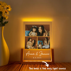 Personalized Night Lamp Photo Plaque, Custom Collage Picture 15x20cm Acrylic Stand, UV-Print, Mother's Day Gifts, Couple Gifts,