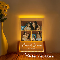 Personalized Night Lamp Photo Plaque, Custom Collage Picture 15x20cm Acrylic Stand, UV-Print, Mother's Day Gifts, Couple Gifts,