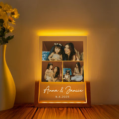 Personalized Night Lamp Photo Plaque, Custom Collage Picture 15x20cm Acrylic Stand, UV-Print, Mother's Day Gifts, Couple Gifts,