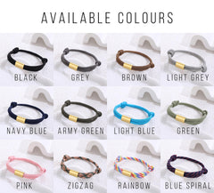 Personalized Paracord Bracelet with Name,Custom Engraved Rope Bracelet for Him or Her, Couple Gift, Friendship or Family Bracelet