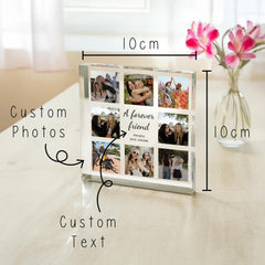 Personalized Acrylic Photo Collage Block,Custom Picture Frame Gift for Friend Family Couple, Photo Display Keepsake,Acrylic Print Home Decor