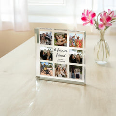 Personalized Acrylic Photo Collage Block,Custom Picture Frame Gift for Friend Family Couple, Photo Display Keepsake,Acrylic Print Home Decor