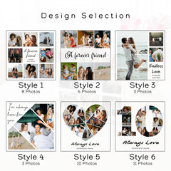 Personalized Acrylic Photo Collage Block,Custom Picture Frame Gift for Friend Family Couple, Photo Display Keepsake,Acrylic Print Home Decor