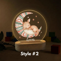 Personalized Baby Dinosaur Night Light • Custom Name Moon Lamp for Kids • Sleeping Dino Nursery Light • Baby Boy Gift • Birthday Night Lamp