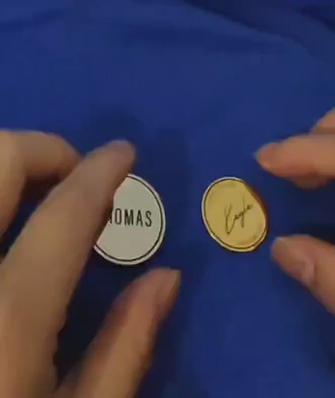 Custom Decision Coin, Stainless Steel Flip Coin, Silver Gold Rose Gold, Personalized Couples Valentines Gift, Engraved Decision Maker Token