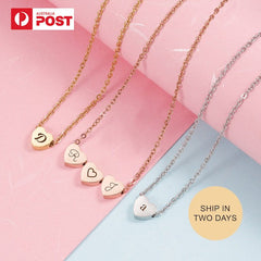 Personalized Initial Heart Necklace - Custom Mother's Day Gift - Dainty Minimalist Style - Initial Necklace