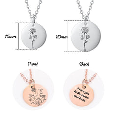 Combined Birth Month Flower Bouquet Necklace - Birth Flower Jewelry - Flower Necklace Gift Mothers Day Necklace - Personalized Gifts for Mom