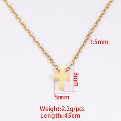 Dainty Cross Necklace - A Symbol of Faith and Love, Perfect Christian Jewelry Gift for Women and Girls, Stainless Steel and 18k Gold Plated