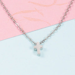 Dainty Cross Necklace - A Symbol of Faith and Love, Perfect Christian Jewelry Gift for Women and Girls, Stainless Steel and 18k Gold Plated