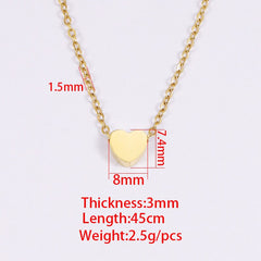 Personalized Initial Heart Necklace - Custom Mother's Day Gift - Dainty Minimalist Style - Initial Necklace