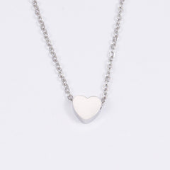 Personalized Initial Heart Necklace - Custom Mother's Day Gift - Dainty Minimalist Style - Initial Necklace