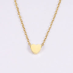 Personalized Initial Heart Necklace - Custom Mother's Day Gift - Dainty Minimalist Style - Initial Necklace